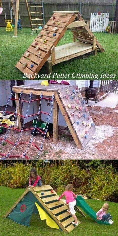 Pallet Projects For Kids, Outdoor Fun For Kids, Play Structures, Outdoor Play Areas, Outdoor Play Area, Kids Outdoor Play, Diy Projects For Kids, Backyard Playground, Backyard Play