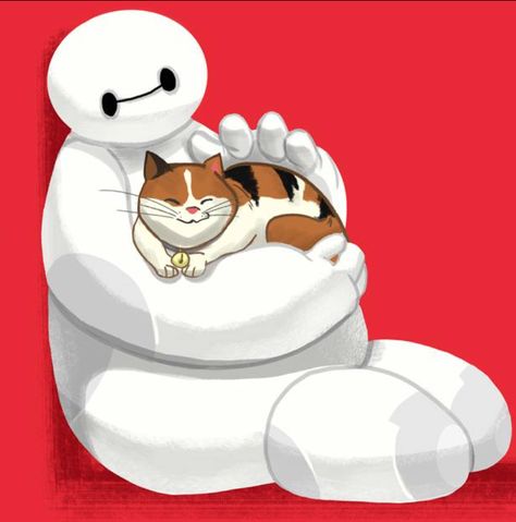 Big Hero 6- Baymax and Mochi Baymax Art, Chibi Wallpaper, Burn Book, Hijab Cartoon, Chibi Drawings, Baymax, Disney Disney, Hero 6, Big Hero 6