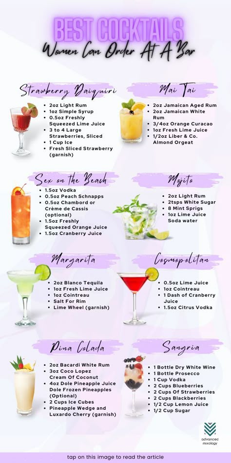 Fruity Bar Drinks, Best Bar Drinks, Bartender Drinks Recipes, Bartender Drinks, My Bar, Best Cocktails, Cocktail Drinks Alcoholic, Classic Cocktail Recipes, Mixed Drinks Alcohol