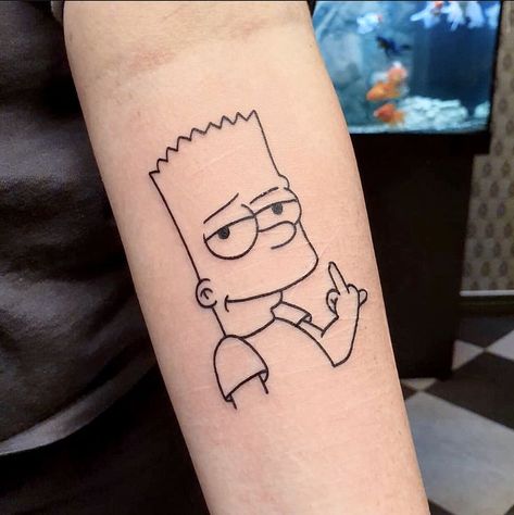 #tattoos #tattooideas #bartsimpson #thesimpsons #blackwork #blacktattoo #simpletattoos | Simpsons tattoo, Small tattoos, Tattoos Bart Simpson Tattoo, Simpson Tattoo, Tato Naruto, Groot Tattoo, Easy Tattoos To Draw, Simpsons Tattoo, Tatuagem Masculina Pequena, Tato Minimal, Basic Tattoos