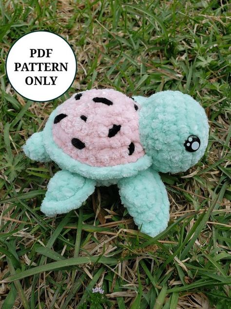 Mini Crochet Turtle Pattern, PDF Download Amigurumi Beginner Friendly Wally the Pastel Watermelon Turtle Crochet toys patterns free amigurumi #crochettoyspatternsfreeamigurumi #crochet #crochettoy #crochetpattern #crochetpatterns 1.558 Mini Crochet Turtle, Amigurumi Beginner, Toys Quotes, Watermelon Turtle, Crochet Turtle Pattern, Clay Cracking, Mini Turtle, Pastel Mini, Easy Crochet Animals