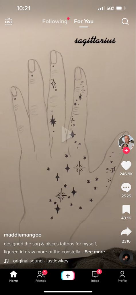 Sagittarius Constellation Tattoo, Hand Tatto, Sagittarius Tattoo, Sagittarius Constellation, Constellation Tattoo, Pisces Tattoos, Old Paper Background, Pisces And Sagittarius, Tattoos For Black Skin