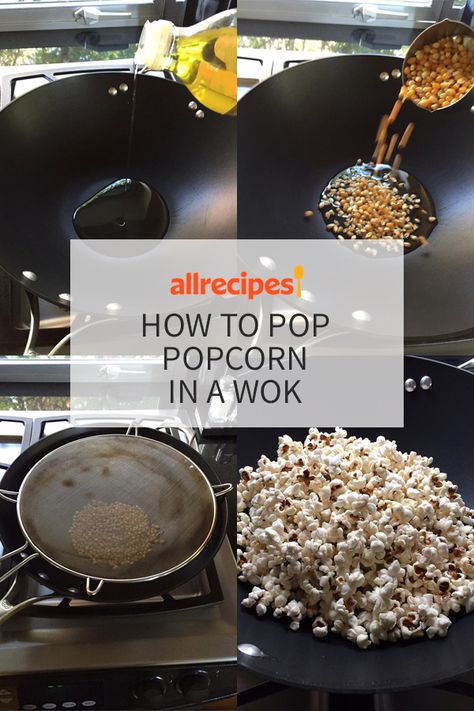 How to Turn Your Wok Into An Expert Popcorn Maker | "I usually make popcorn on the stove in a heavy pot that I have to shake, shake, shake, so I decided to put the wok method to the test, and guess what? It really worked!" #cookingtips #cookinghacks #howtocook #cookingtricks Popcorn On The Stove, Cooking Popcorn, 7 Layer Dip Recipe, How To Make Popcorn, Stovetop Popcorn, Induction Stove Top, Shake Shake, Layer Dip, Paper Lunch