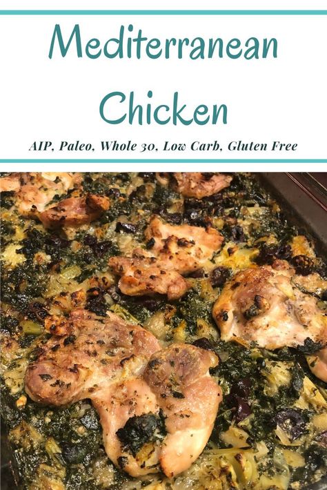 Aip Dinner Recipes Chicken, Aip Chicken Recipes Autoimmune Paleo, Aip Chicken Casserole, Aip Baked Chicken, Aip Meat Recipes, Aip Main Dishes, Aip Crockpot Chicken, Mediterranean Paleo Recipes, Aip Family Dinners