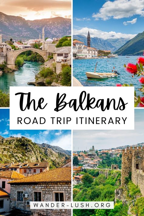 Use these detailed travel itineraries to plan a road trip in the Balkans. #Balkans #Europe #Albania #Bulgaria #Croatia #Slovenia #BosniaandHerzegovina #Serbia #Kosovo #Greece #Macedonia #Montenegro #Romana | Balkans travel | Balkans road trip | Balkans itinerary Balkan Travel Itinerary, Travel Eastern Europe, Balkans Itinerary, Europe Road Trip, Europe Life, Roadtrip Europa, Balkan Travel, Serbia Travel, Europe 2024