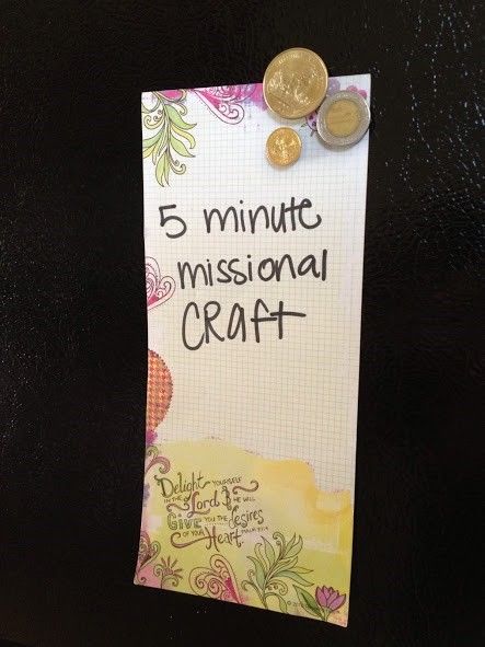 5 Minute Missional Craft -- How to Make Mission-Minded Magnets Foreign Money, Easy Craft, A Craft, The Craft, Easy Crafts, Craft Ideas, Magnets, Mindfulness, Money