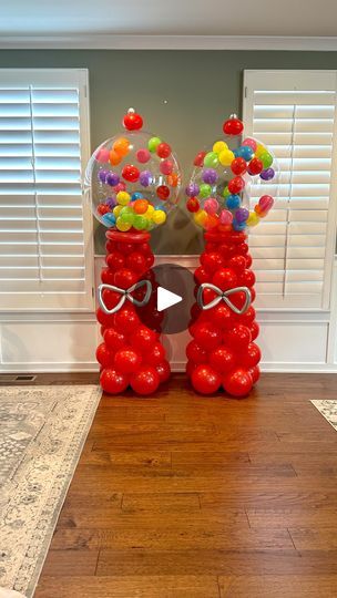 46K views · 8.9K reactions | 🟡🔵🔴BUBBLEGUM MACHINE 🟣🟠🟢  How cute is this bubble gum theme for a party. I was so excited when my client wanted bubble gum machine balloon columns.    I have worked with this family over the last three years with the sweetest little girls. They have the best party themes and are great little helpers!!! I love when you work with someone so many times that they just tell you what the theme is and then let me do my thing.    I put 50 5” balloons in each of the clear jumbo balloon toppers. I love how it turned out but boy is it time consuming 🤪 . . . . . . . . #bubblegumballoons #bubblegum #candyballoons #candytheme #bubblegummachine #ballooncolumns #clearballoons #boboballoons #balloonbackdrop #partyinspo #buckscountypa #montcopa #mainlinepa #balloonsbyvict Best Party Themes, Gum Machine, Candy Balloons, Bubble Gum Machine, Bubblegum Balloons, Jumbo Balloons, 5 Balloons, Clear Balloons, Fun Party Themes