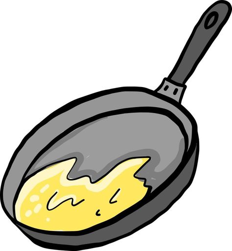 Oil in pan, illustration, vector on white background Om3lette Art, Omurice Illustration, Omelette Illustration, Olive Oil Cartoon, Pan Illustration, Egg Yolk Illustration, Vector Food, Background Background, Background White