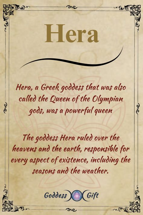 Hera, a Greek goddess who was also called the Queen of the Olympian gods, was a powerful queen in her own right long before her marriage to Zeus, the mighty king of the Olympian gods. Learn more - https://goddessgift.com/goddesses/hera/ . #GreekMythology #Hera #GoddessOfMarriage #OlympianGods #QueenOfTheGods #AncientGreece #MythologyLovers #GreekGoddess #Zeus #HeraAndZeus Hemera Goddess, Hera Aesthetic, Hera Greek Goddess, Deity Worship, Powerful Queen, Hera Goddess, Olympian Gods, Greek Gods And Goddesses, Goddess Of Love