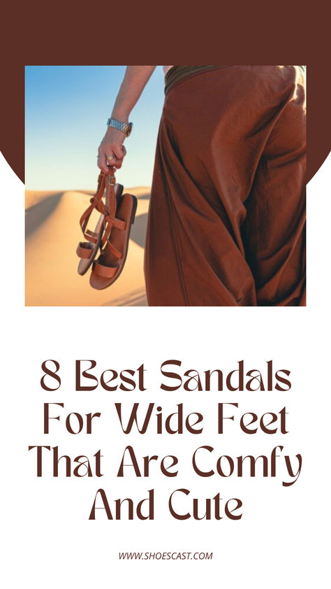 Buying footwear when you have wider feet can be extremely challenging. You still want to look nice and be comfortable in your shoes, but it’s hard to achieve both of those things when the market doesn’t offer you much to choose from. What are the best sandals for wide feet, though? #shoecast #Shoes #ShoeLove #ShoeStyle #ShoeAddict #FashionShoes #Footwear #ShoeObsession #Sneakers #HighHeels #Boots #FlatShoes #SandalSeason #ShoeInspiration #ShoeGoals #ShoeOfTheDay Shoes For Wide Feet, Highheels Boots, Most Comfortable Shoes, Shoe Inspiration, Your Shoes, Beach Sandals, Shoe Obsession, Shoe Style, Comfortable Shoes