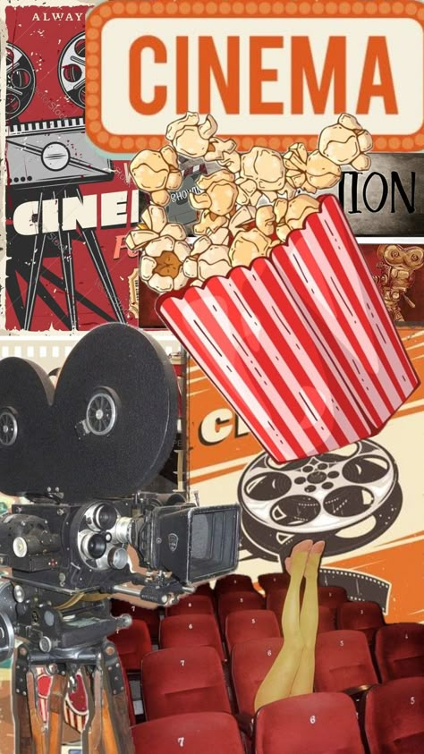 #cinema Movie Night Wallpaper Aesthetic, Now Playing Movie Sign, Movie Background Aesthetic, Retro Movie Theater Aesthetic, Movie Night Illustration, Cinema Aesthetic Wallpaper, Aesthetic Movie Theater, Cinema Moodboard, Movie Theatre Party