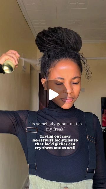 Jojoh| locs | cozy girl | UGC Creator on Instagram: "Tutorial to this look is already up! Go check it out!!

Also rate this no-retwist loc style on a scale of 1-10.

#locs #locjourney #locstyles #locsstylesforwomen #girlswithlocs #blackwomenwithlocs" Temporary Locs Styles, Long Locs Updo, Loc Styles No Retwist, No Retwist Loc Styles, Instagram Tutorial, Loc Styles, Match Me, Locs, Check It Out