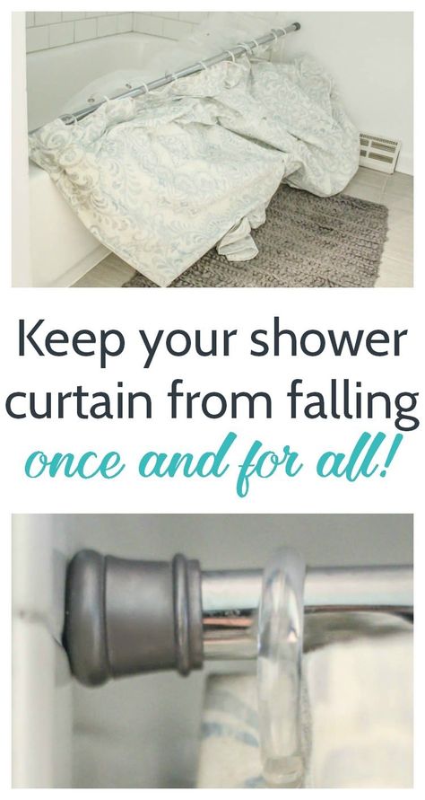 Shower Curtain Ideas Creative, Double Shower Curtain Rod, Double Shower Curtain, Bathroom Shower Organization, Diy Shower Curtain, Shower Rods, Double Shower, Diy Shower, Shower Rod