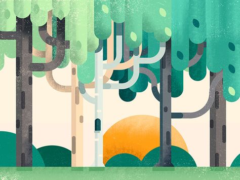 Forest Forest Graphic, Bg Design, Murals For Kids, Forest Illustration, Affinity Designer, Tree Illustration, Forest Design, Mural Wall Art, Mural Painting