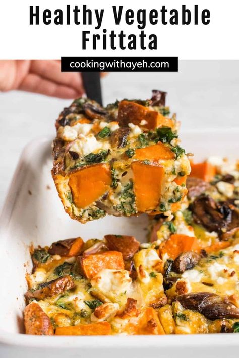 My Vegetable Frittata recipe is perfect for any time of the day and great for meal prep. It's easy to make, super healthy as it's baked, and tastes delicious. #vegetarianrecipes #quickmeals #healthyrecipe Meal Prep Frittata, Easy Frittata Recipes Baked, Frittata Vegetarian, Best Frittata Recipe, Frittata Recipes Baked, Frittatas Recipe, Roasted Vegetable Frittata, Veggie Frittata Recipes, Vegetable Frittata Recipes