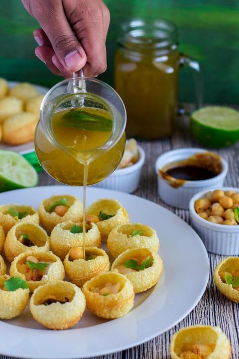 gol gappe, pani puri recipe, how to make pani puri at home Pani Puri Water Recipes, Pan Puri, Panipuri Recipe, Gol Gappe, Puri Puri, Pani Puri Recipe, Puri Recipe, Puri Recipes, Mint Water