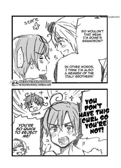 ((Romano gets me every time XD .....And look how short he is compared to Romania)) Romania Hetalia, Hetalia Romania, Romano Hetalia, Hetalia Comics, Hetalia Manga, Hetalia Funny, Hetalia Characters, Hetalia Fanart, World Star