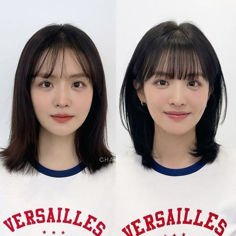 Short Hair With Round Face, Short Hair Korean Style, Japanese Bangs, Mid Length Hair With Bangs, Long Bob Hair, Textured Pixie, Haircut For Square Face, Choppy Bangs, Korean Short Hair