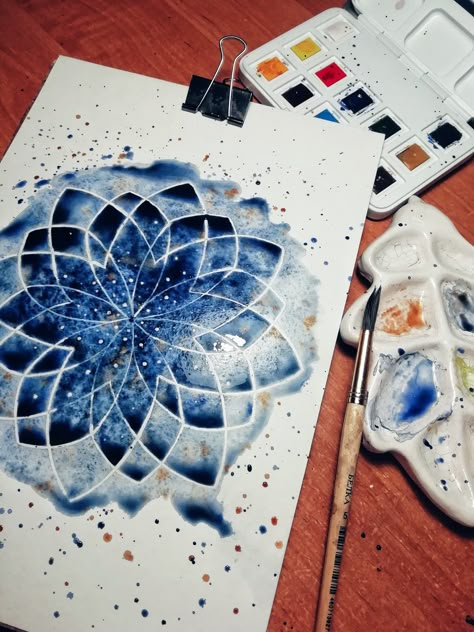 Spiritual Art Watercolour, Spiritual Watercolor, Watercolour Mandala, Mandala Watercolor, Painting Mood, Drawn Mandala, Sacred Geometry Mandala, Watercolor Mandala, Sacred Geometry Patterns