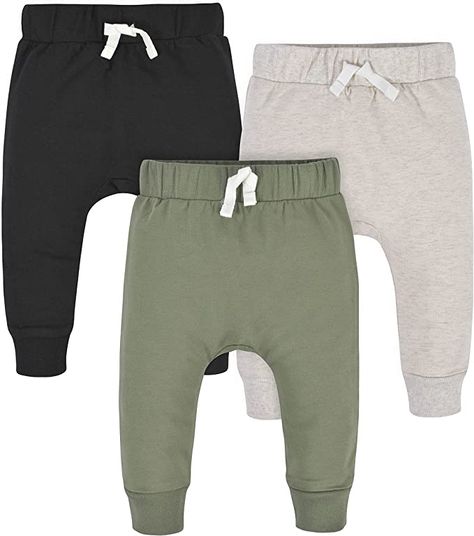 Amazon.com: Gerber Baby Boys' Toddler 3-Pack Jogger Pants: Clothing, Shoes & Jewelry Baby Boy Jogger, Boys Jogger Pants, Baby Pjs, Baby Swimsuit, Boys Joggers, Baby Swimwear, Baby Sleepers, Gerber Baby, Toddler Boy Fashion