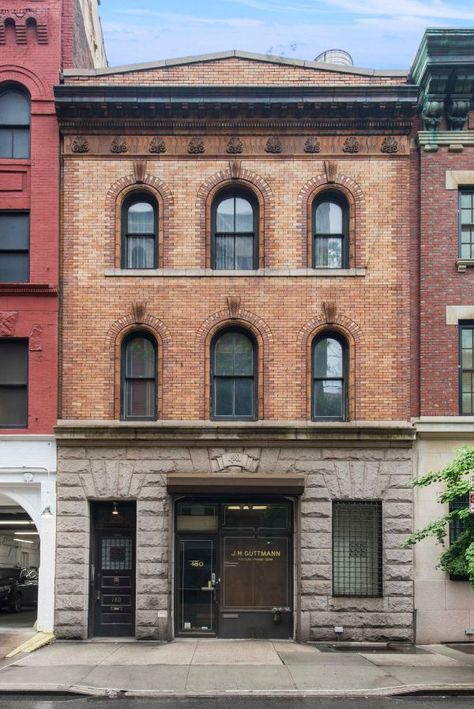 Factory Facade, Neoclassical House, Lenox Hill, Building Front, Nyc Real Estate, Quaint Cottage, Brick Architecture, 3d Building, Building Facade