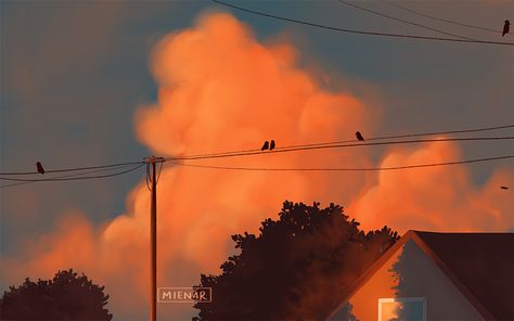 Anime Scenery Gif, Scenery Gif, Experimental Painting, Gif Background, Arte 8 Bits, 8bit Art, Warm Lighting, Art Of Love, Anime Gifs