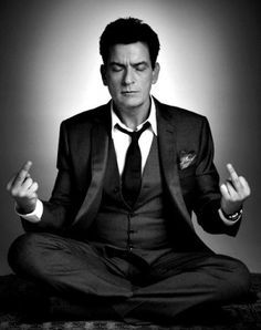 F*CK! on Pinterest | Middle Fingers, Fingers and Inner Lip Tattoos Two And Half Men, Men Actors, Young Movie, A Man In A Suit, Man In A Suit, Charlie Sheen, Half Man, George Orwell, Kindred Spirits