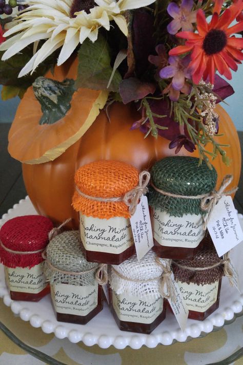 Fall Jams, Fall Favors, Jam Favors, Fall Favor, Dinner Party Themes, Custom Party Favors, Rustic Fall Wedding, Rustic Weddings, Dinner Themes