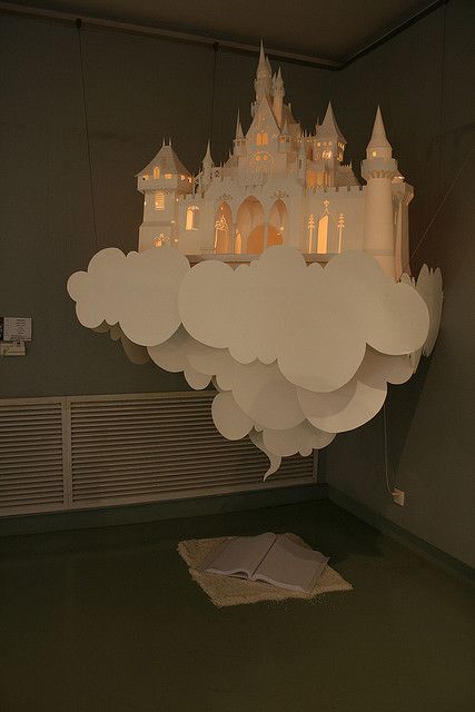 A dream world in the sky from the Guangzhou Academy Of Fine Arts Ginger Garden, Paper Castle, A Castle, Kirigami, Paper Sculpture, Kids' Room, Girl's Room, Clue, Artsy Fartsy