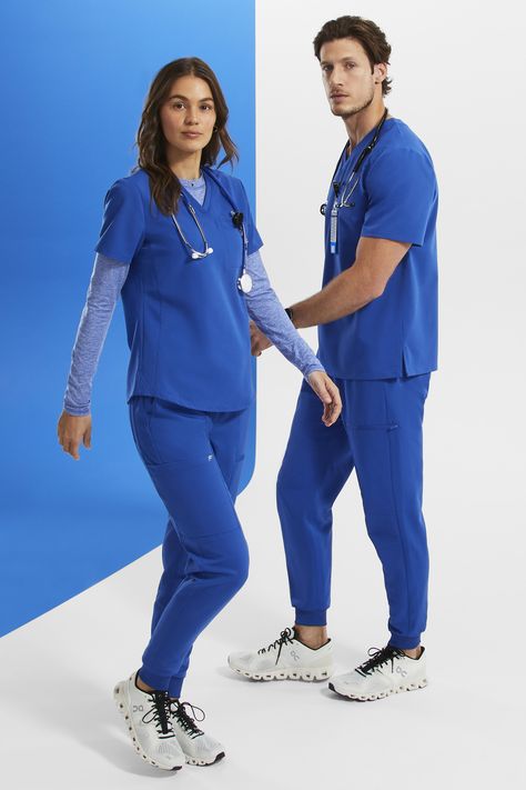 Not only are they comfortable and made with our iconic MotionTech fabric, but are the perfect color for any setting. Medical Scrubs Men, Medical Clothes, Ideal Male Body, Doctor Scrubs, Doctor Outfit, Blue Roof, Back To School Fits, Medical Uniforms, Medical Scrubs