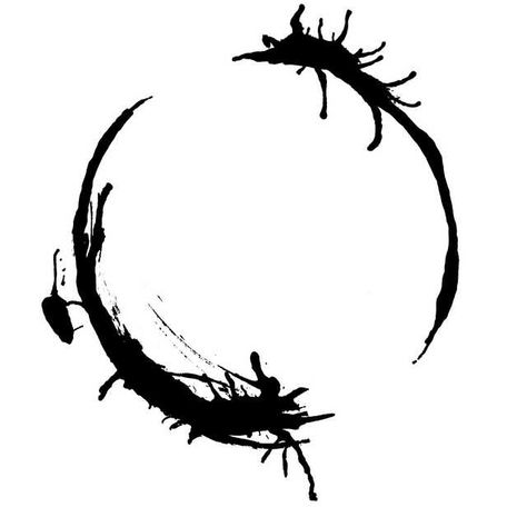 Arrival Heptapod, Arrival Film, Tattoo Berge, Arrival Language, Brush Circle, Trash Polka Art, Arrival Movie, Brush Tattoo, Circle Tattoo