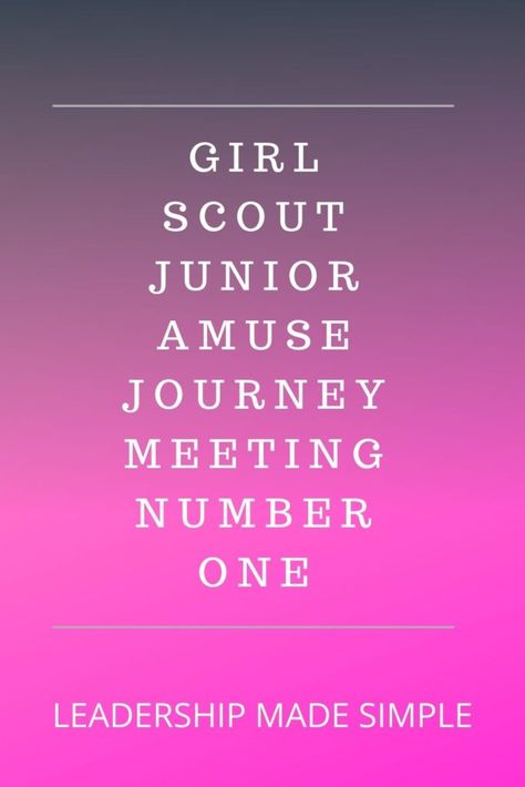 Today We Begin the Junior Girl Scout Amuse Journey – Scout Leader Junior Amuse Journey Ideas, Amuse Journey Girl Scouts, Amuse Journey, Girl Scout Camping, Girl Scout Juniors, Girl Scout Ideas, Scout Leader, Scout Camping, Scout Ideas