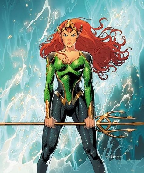 Aquaman Artwork, Mera Dc Comics, Mera Dc, Draw Comics, Dc Comics Girls, Comic Book Girl, Dc Comics Heroes, Dark Phoenix, Comics Girls