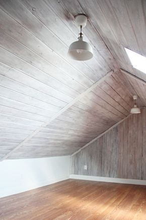 11 Wood Wall Paneling Makeover Ideas - How to Update and Paint Wood Paneling Wall Paneling Makeover, Wood Paneling Makeover, Paneling Makeover, Painted Wood Walls, Painting Wood Paneling, Attic Ideas, Plank Walls, Loft Ideas, Attic Renovation