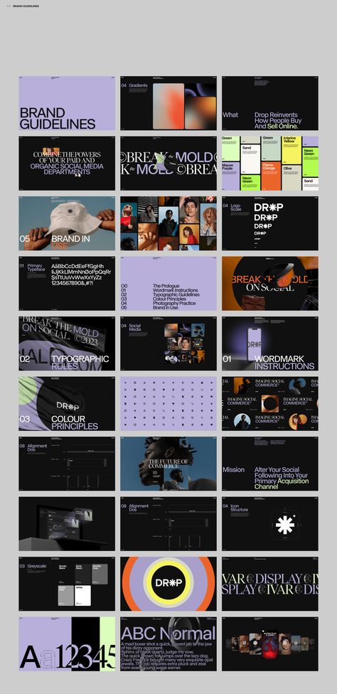 Cargo Collective Website Design, Edgy Presentation Design, Slide Deck Design Inspiration, Branding Deck Design, Keynote Layout Design, Graphic Design Pitch Deck, Graphic Designer Presentation, Pitch Deck Graphic Design, Brand Identity Website