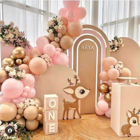 Primer Cumpleaños Ideas, 1stbirthday Decorations, Backdrop Birthday Ideas, 1 St Birthday Decoration Ideas, Baby First Birthday Theme, Toddler Birthday Decorations, Rabbit Decorations, Christening Themes, Anniversary Theme