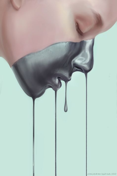 ArtStation - Liquid , primepalindrome - Liquid Aesthetic, Silver Drawing, Connor Maynard, Melting Effect, Melting Art, Theory Fashion, Red Portrait, Liquid Rubber, Water Movement