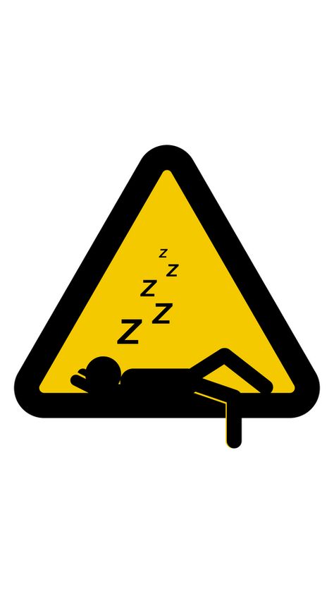 This road sign should be on the streets when everybody is going to school, university, or work in the morning, feeling sleepy. Some people are falling asleep in the transport like bus, subway or just... Feeling Sleepy, Sign Sticker, Sign Man, Chrome Web, Traffic Signs, Going To School, Road Sign, Falling Asleep, Road Signs