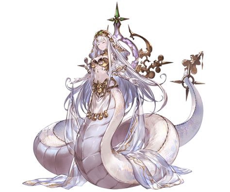 Echidna #granbluefantasy Anime Snake, Monster Girl Encyclopedia, Snake Girl, Anime Monsters, Alien Concept Art, Monster Concept Art, Creature Concept Art, Creature Concept, Art Anime