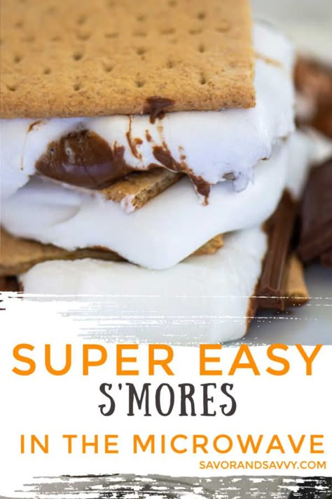 These Mess Free Microwave S'mores are so easy to make! Create them on rainy/snowy days or as a quick snack for kiddos that only take 3 ingredients! They are so gooey that they make the simplest treat so delish! #smores #microwavesmores #chocolatesmores #dessert How To Make S’mores In The Microwave, S’mores In Microwave, S’mores Microwave, S'mores In The Microwave, Microwave Smores How To Make, S’mores In The Microwave, Smores Microwave, Microwave Smores, Microwave Treats