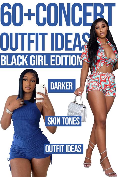 Are you a beautiful black girl looking for concert outfit inspiration? We gathered over 90 black girl outfits, so you can create a unique, stylish, and cute outfit now! What To Wear To A Concert Black Women, Concert Outfit Ideas Afrobeat, Rap Concert Outfit Ideas Black Women, Black Woman Concert Outfit, Music Festival Outfits Women, Blues Concert Outfit Night, Hiphop Concert Outfit Summer, Black Music Festival Outfit, Stylish Festival Outfit