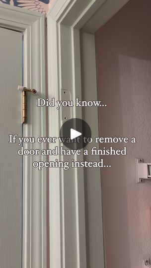 Ideas For Doorways Without Doors, Ways To Block Off A Doorway, Doorways Without Doors, Remove Door Frame, Blocking Doorway Ideas, No Door Doorway Ideas, Removing Door Frame, Removing Basement Door, How To Break Down A Door