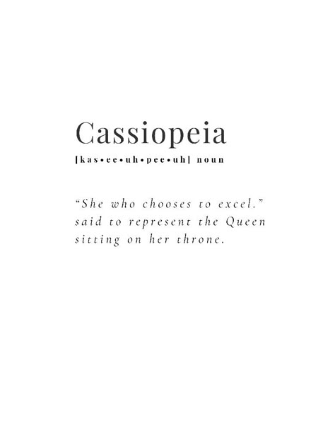 Cassidy Name Meaning, Cassiopeia Aesthetic, Name Meaning Star, Dnd Circus, Poetic Names, Unique Phrases, Star Names, It Quotes, Silly Words