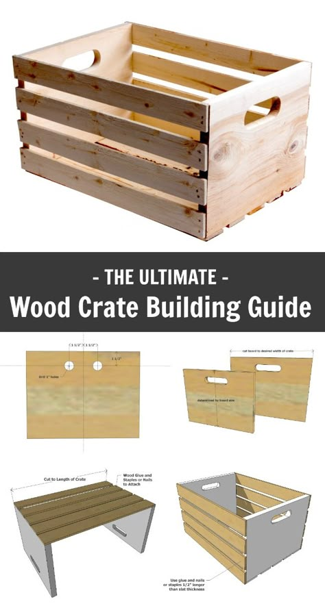 Woodworking Project Plans, Carpentry Projects, Woodworking Furniture Plans, Crate Furniture, Into The Wood, Diy Holz, Popular Woodworking, Wood Plans, Wood Crates