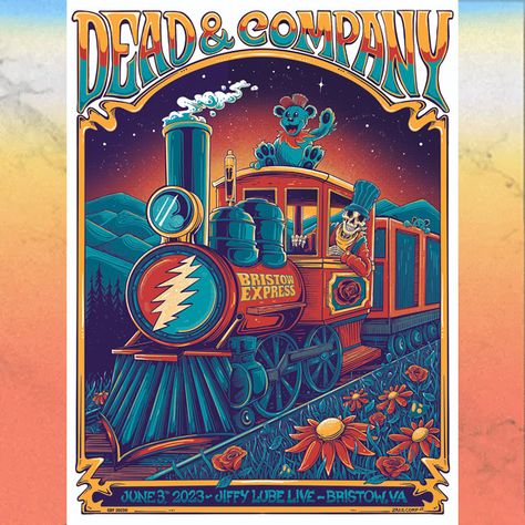 ♫ Now Playing Dead and Company:Jun 3, 2023 at Jiffy Lube Live, Bristow, VA on @nugsnet 🎸: Dead and Company 🏟️: Jiffy Lube Live, Bristow, VA 📅: 6/3/2023 https://2nu.gs/43w1feC College Posters, Company Poster, Grateful Dead Poster, College Poster, Prints Illustration, Rock Band Posters, Horror Artwork, Dead And Company, Sugar Skull Art