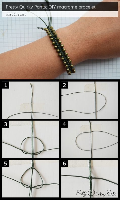 macrame bracelet part one Wax Thread Bracelets, Diy Macrame Bracelet, Beaded Macrame Bracelet, Pants Diy, Bracelet With Beads, Macrame Bracelet Tutorial, Macrame Bracelet Diy, Beaded Macrame, Bracelets Handmade Diy