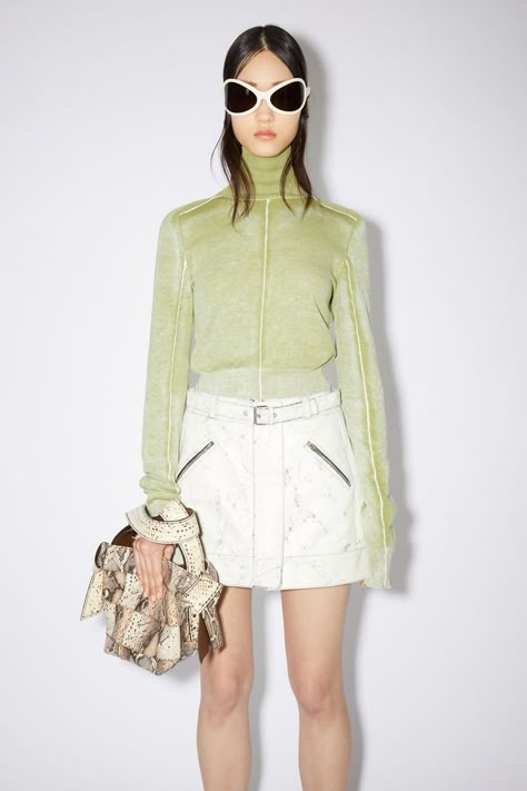 Acne Studios – Women’s shirts and blouses Sand Outfit, Alien Scientist, Acne Dress, Acne Studios Sweater, Green Turtleneck Sweater, Clothing Studio, Green Turtleneck, Fashion Aesthetics, Fashion Is My Passion