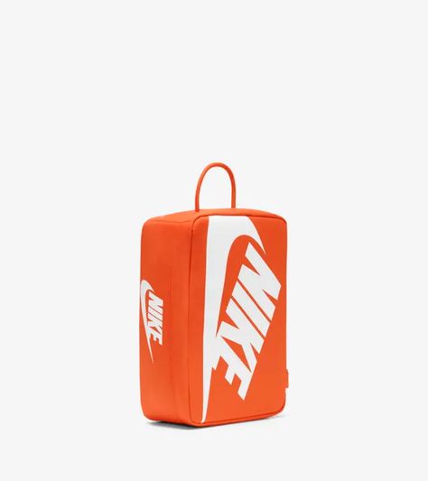 Shoebox Design, Nike Shoe Box, Shoes In Style, Orange Nike Shoes, Nike Logos, Elite Backpack, Baseball Backpack, Gym Sack, Custom Sportswear