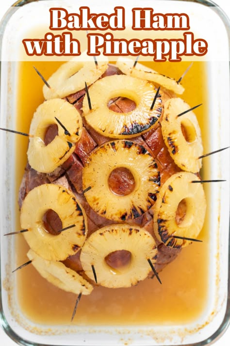 Easter Ham Pineapple, Oven Baked Ham With Pineapple, Baked Ham Meal Ideas, Precooked Ham In Oven Pineapple, Baked Ham And Pineapple Recipes, Ham With Pineapple Recipes, Baked Ham Recipes Oven Pineapple, Pineapple Ham Oven, Ham Pineapple Recipes