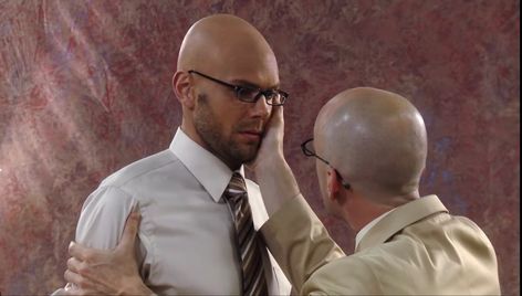 community nbc tv show dean craig pelton jeff winger deanjeff Dean Craig Pelton, The Dean Community, Dean Community, Craig Pelton, Mike Core, Dean Pelton, Jeff Winger, Bald People, Queer Platonic